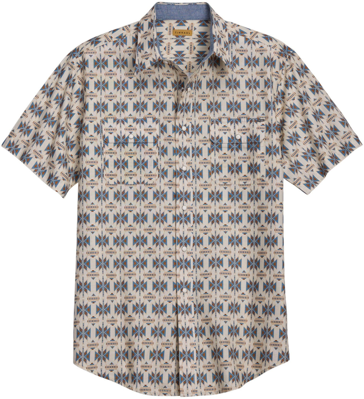 Tin Haul Mens Serape Print Short Sleeve Snap Shirt - Tin Haul - Flyclothing LLC