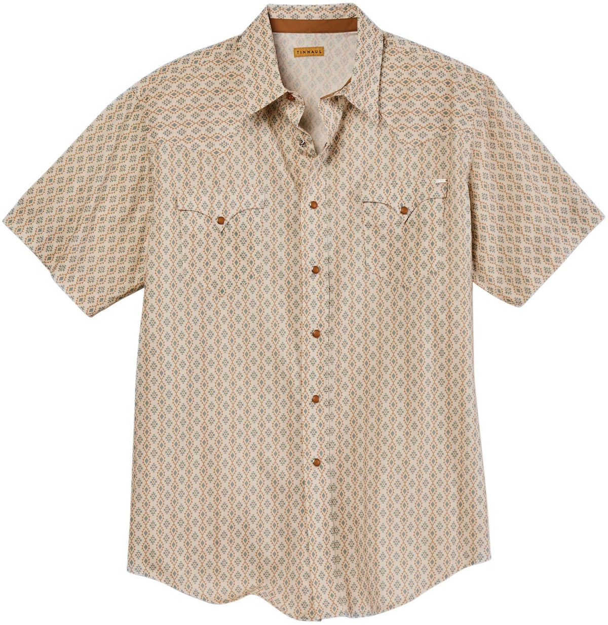 Tin Haul Mens Aztec All Over Print Short Sleeve Snap Western Shirt - Tin Haul - Flyclothing LLC
