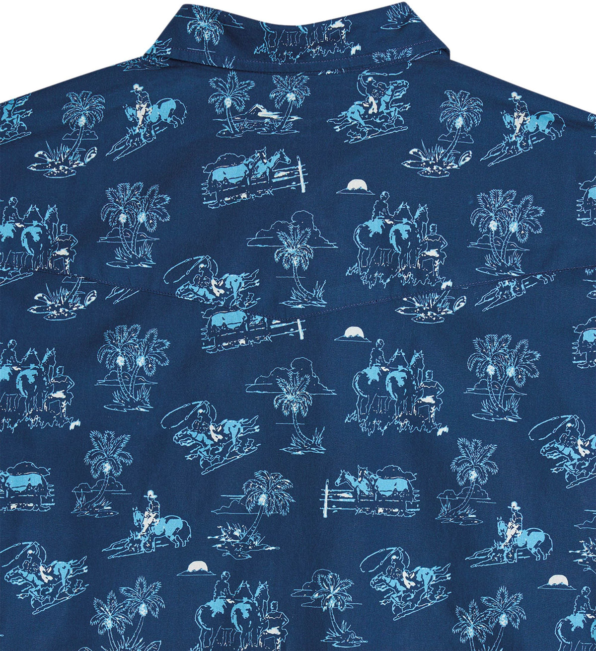 Tin Haul Mens Cowboy Tropics Short Sleeve Snap Western Shirt - Tin Haul - Flyclothing LLC