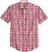 Tin Haul Mens Aztec Stripe Short Sleeve Snap Western Shirt - Tin Haul - Flyclothing LLC