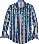 Tin Haul Mens Retro Aztec Stripe Short Sleeve Snap Shirt - Tin Haul - Flyclothing LLC