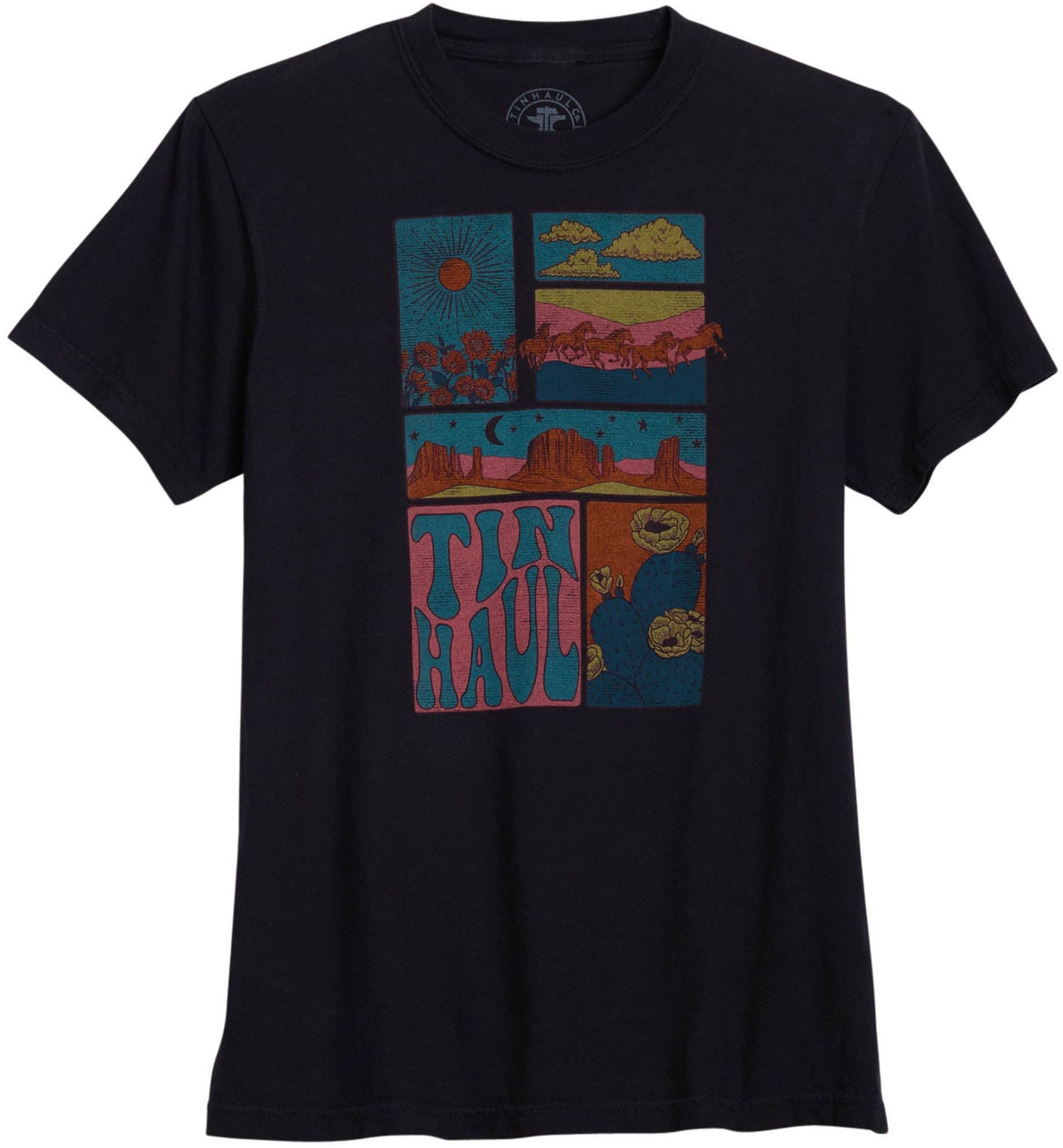 Tin Haul Womens Scenery Panels Short Sleeve Shirts