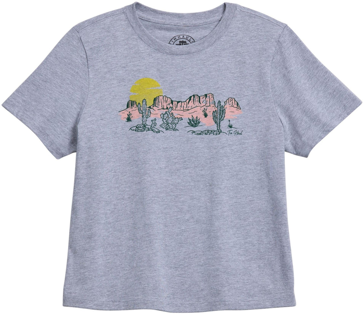 Tin Haul Womens Desert Screne Screen Print Short Sleeve Shirt