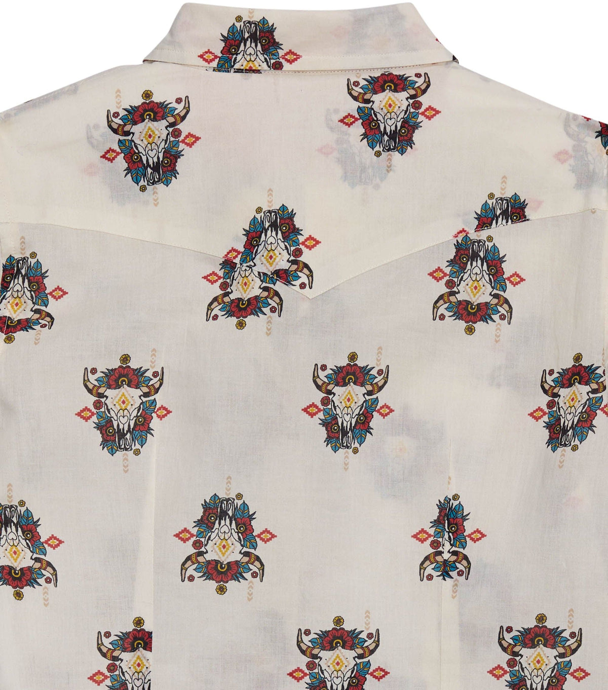 Tin Haul Womens Longhorns Print Western Long Sleeve Shirt - Tin Haul - Flyclothing LLC