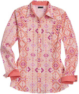 Tin Haul Womens Scattered Aztec Long Sleeve Shirt