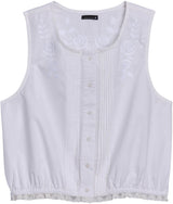Tin Haul Womens Sleeveless Button Shirt - Tin Haul - Flyclothing LLC
