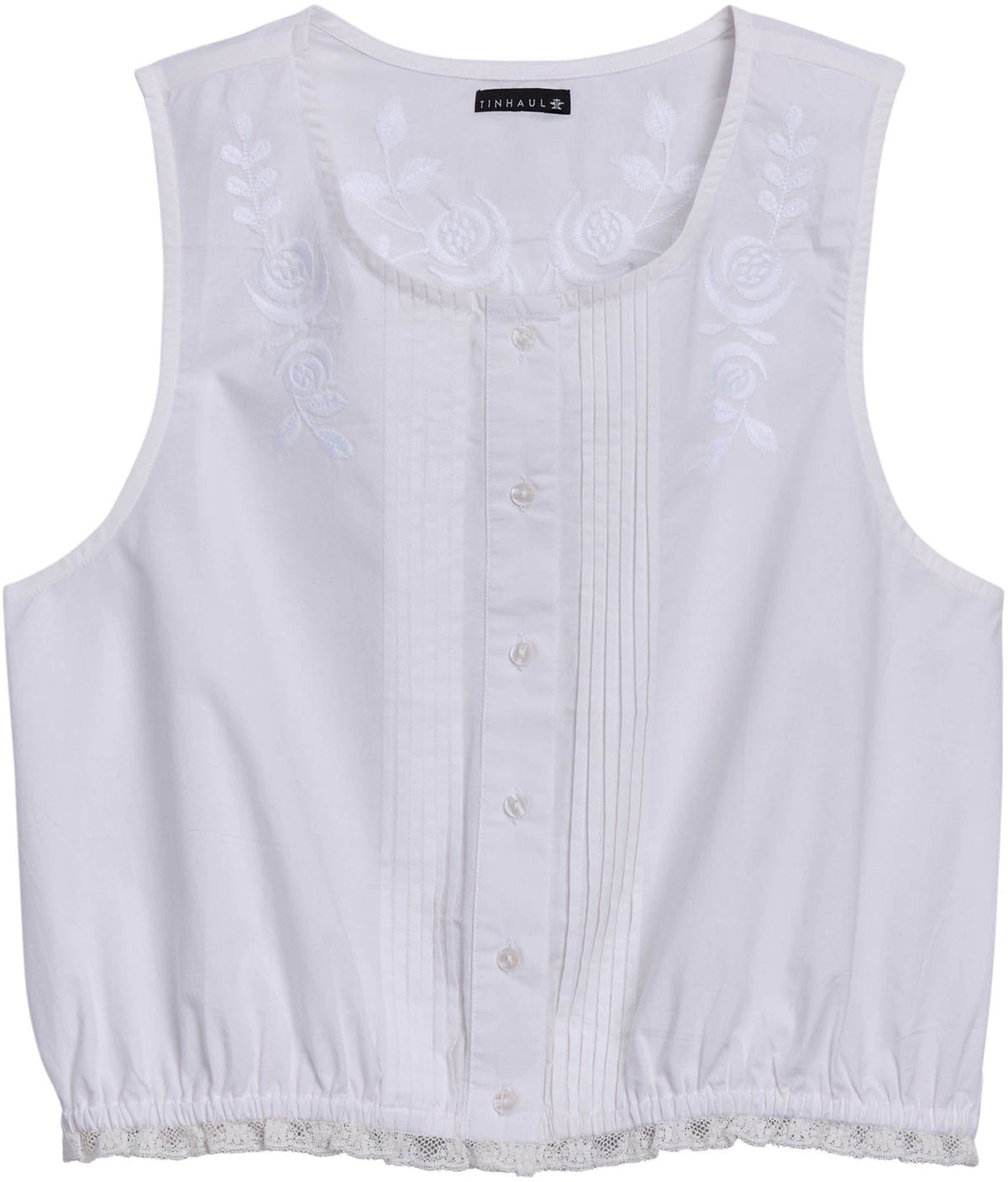 Tin Haul Womens Sleeveless Button Shirt - Tin Haul - Flyclothing LLC