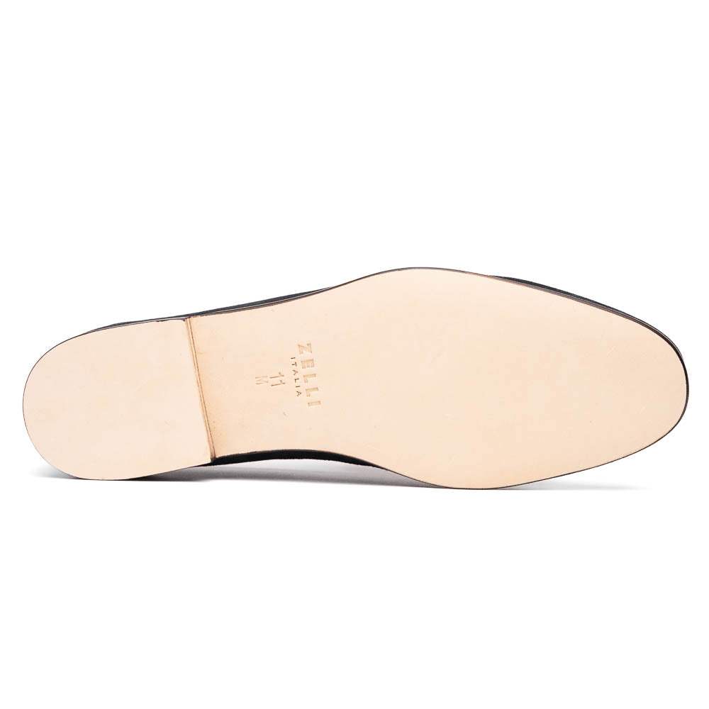 16-672-GRY Tippa Suede & Calfskin Penny Loafers Grey - Zelli Italia - Flyclothing LLC