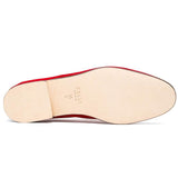 16-672-RED Tippa Suede & Calfskin Penny Loafers Red - Zelli Italia - Flyclothing LLC