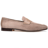 16-672-TPE Tippa Suede & Calfskin Penny Loafers Taupe - Zelli Italia - Flyclothing LLC