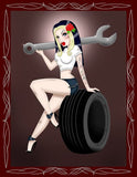 Black Market Art Company Tire Girl Print