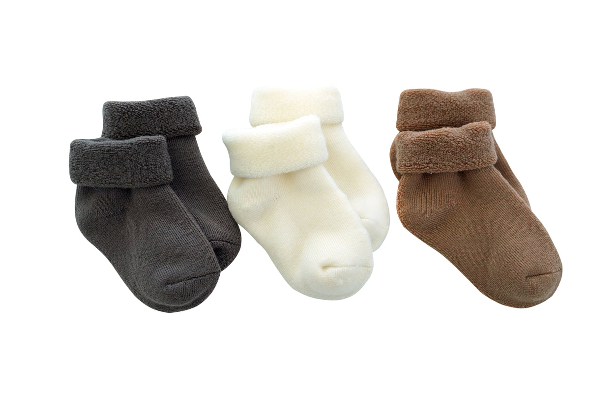 tittimitti® Baby & Toddler 75% Merino Wool Terry Socks 3-Pack – Ages 3–24 Months - tittimitti - Flyclothing LLC