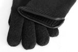 tittimitti® 100% Virgin Wool Unisex Gloves with Genuine Leather Trim