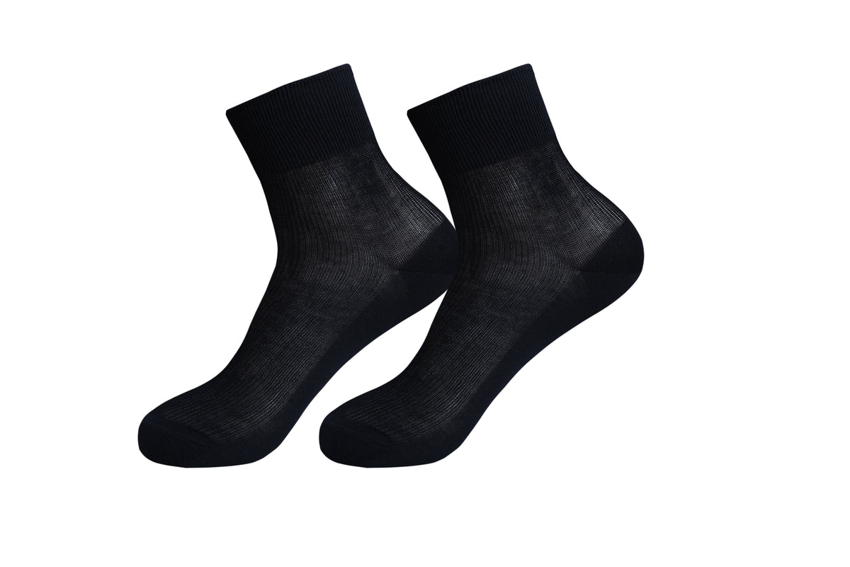 TITTIMITTI® Men’s 100% Mercerized Cotton Filo di Scozia Ankle Dress Socks — 3-Pack, Made in Italy - tittimitti - Flyclothing LLC