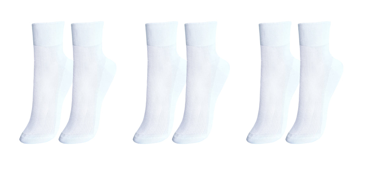 TITTIMITTI® Women's 100% Mercerized Cotton Filo di Scozia Ankle Socks — 3-Pack, Made in Italy