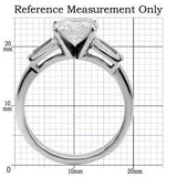 TK005 - High polished (no plating) Stainless Steel Ring with AAA Grade CZ in Clear - Alamode - Flyclothing LLC