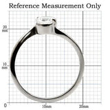 TK023 - High polished (no plating) Stainless Steel Ring with AAA Grade CZ in Clear - Alamode - Flyclothing LLC