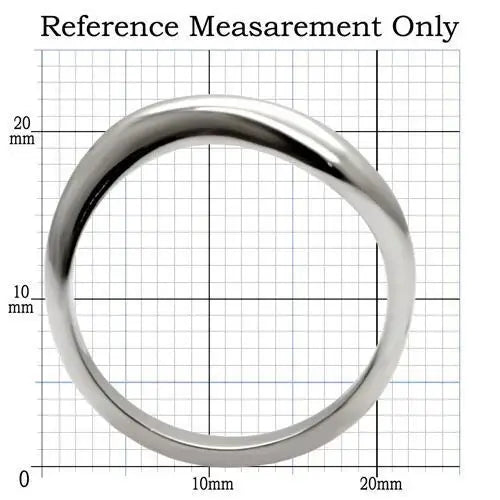 TK031 - High polished (no plating) Stainless Steel Ring with No Stone - Alamode - Flyclothing LLC