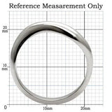 TK031 - High polished (no plating) Stainless Steel Ring with No Stone - Alamode - Flyclothing LLC