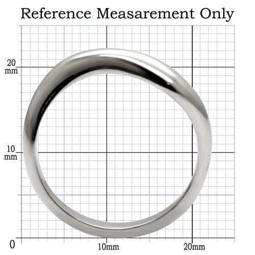 TK031 - High polished (no plating) Stainless Steel Ring with No Stone - Alamode - Flyclothing LLC