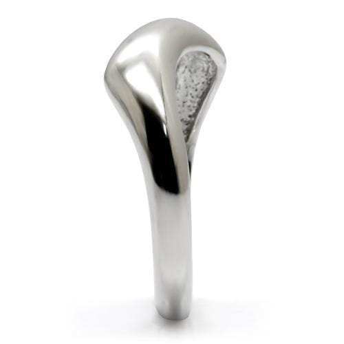 TK031 - High polished (no plating) Stainless Steel Ring with No Stone - Alamode - Flyclothing LLC