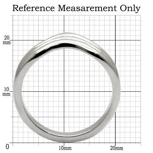 TK032 - High polished (no plating) Stainless Steel Ring with No Stone - Alamode - Flyclothing LLC