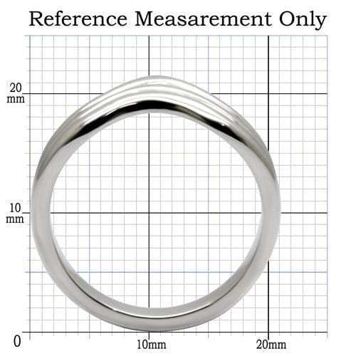 TK032 - High polished (no plating) Stainless Steel Ring with No Stone - Alamode - Flyclothing LLC