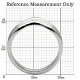 TK032 - High polished (no plating) Stainless Steel Ring with No Stone - Alamode - Flyclothing LLC