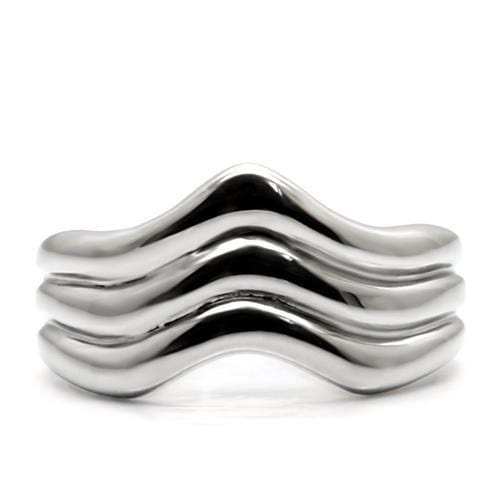 TK032 - High polished (no plating) Stainless Steel Ring with No Stone - Alamode - Flyclothing LLC