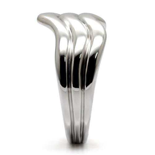 TK032 - High polished (no plating) Stainless Steel Ring with No Stone - Alamode - Flyclothing LLC