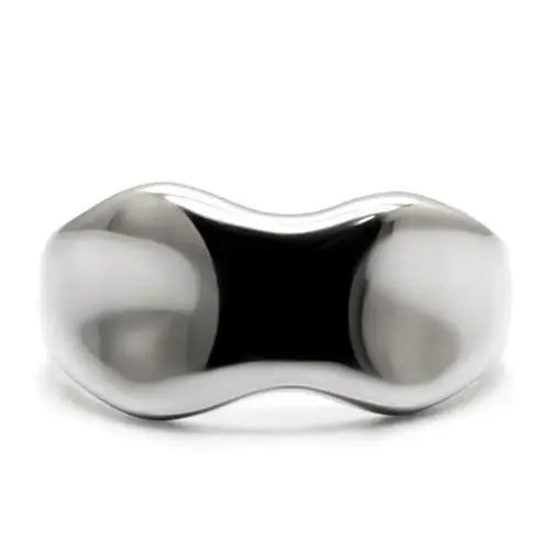TK033 - High polished (no plating) Stainless Steel Ring with No Stone - Alamode - Flyclothing LLC