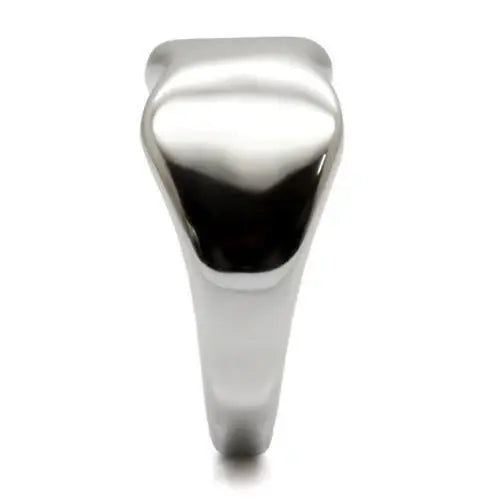 TK033 - High polished (no plating) Stainless Steel Ring with No Stone - Alamode - Flyclothing LLC