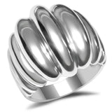 TK035 - High polished (no plating) Stainless Steel Ring with No Stone - Alamode - Flyclothing LLC