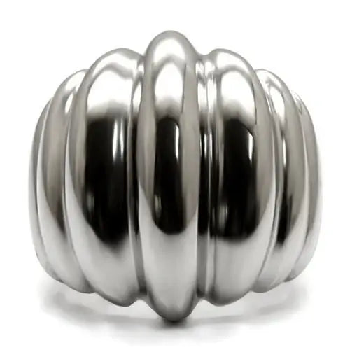 TK035 - High polished (no plating) Stainless Steel Ring with No Stone - Alamode - Flyclothing LLC