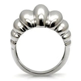 TK035 - High polished (no plating) Stainless Steel Ring with No Stone - Alamode - Flyclothing LLC