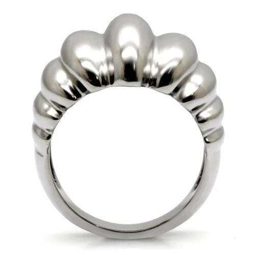 TK035 - High polished (no plating) Stainless Steel Ring with No Stone - Alamode - Flyclothing LLC
