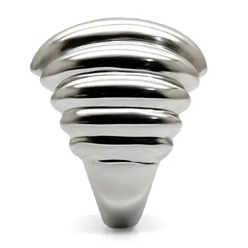TK035 - High polished (no plating) Stainless Steel Ring with No Stone - Alamode - Flyclothing LLC