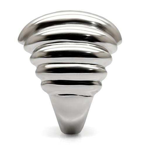 TK035 - High polished (no plating) Stainless Steel Ring with No Stone - Alamode - Flyclothing LLC