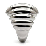 TK035 - High polished (no plating) Stainless Steel Ring with No Stone - Alamode - Flyclothing LLC