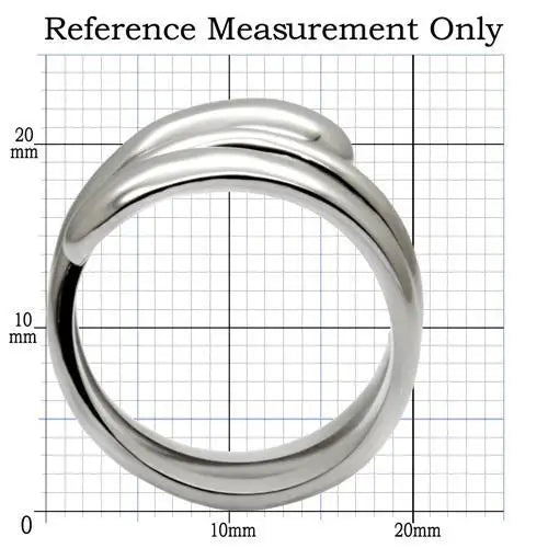 TK037 - High polished (no plating) Stainless Steel Ring with No Stone - Alamode - Flyclothing LLC