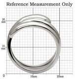 TK037 - High polished (no plating) Stainless Steel Ring with No Stone - Alamode - Flyclothing LLC
