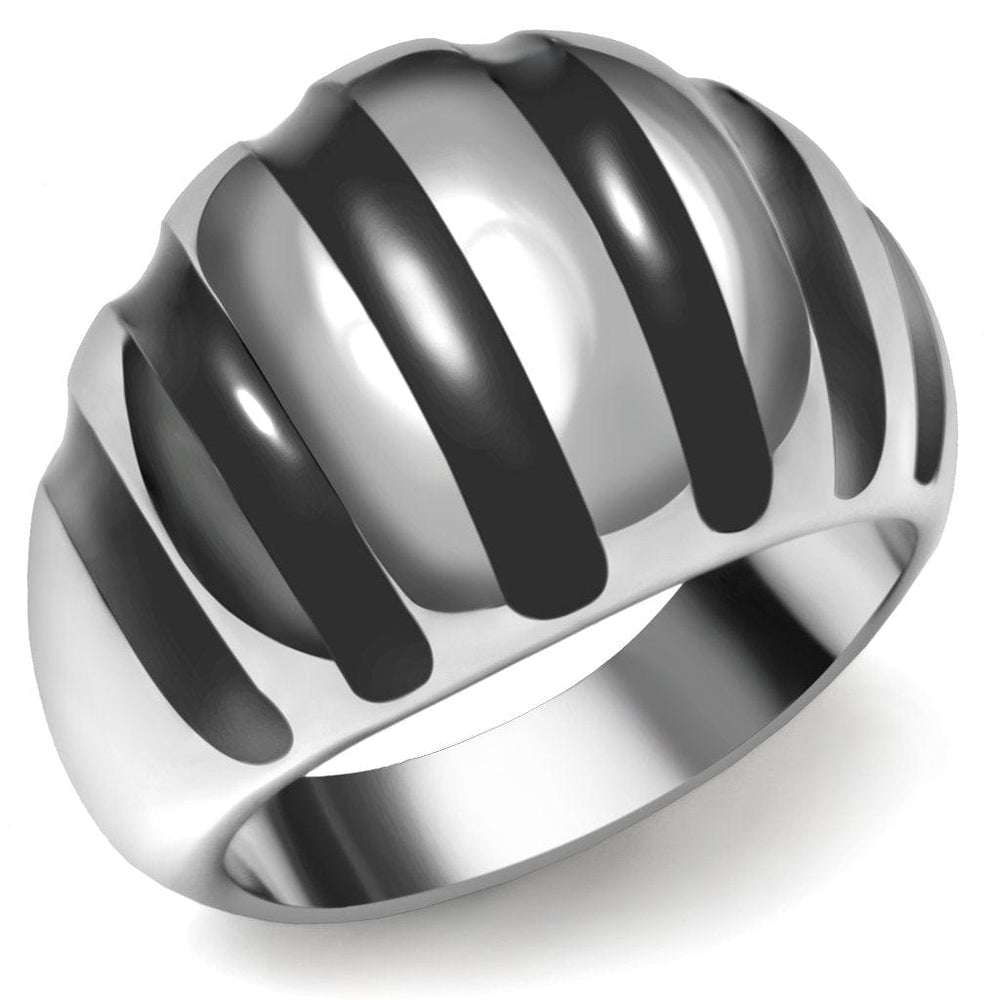 TK038 - High polished (no plating) Stainless Steel Ring with No Stone - Alamode