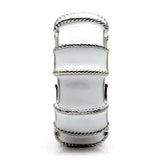 TK039 - High polished (no plating) Stainless Steel Ring with No Stone - Alamode - Flyclothing LLC