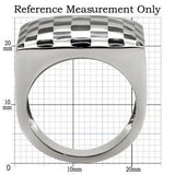 TK040 - High polished (no plating) Stainless Steel Ring with No Stone - Alamode - Flyclothing LLC