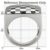 TK040 - High polished (no plating) Stainless Steel Ring with No Stone - Alamode