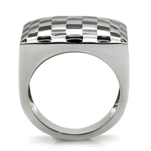 TK040 - High polished (no plating) Stainless Steel Ring with No Stone - Alamode - Flyclothing LLC