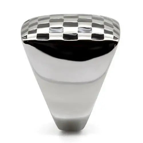 TK040 - High polished (no plating) Stainless Steel Ring with No Stone - Alamode - Flyclothing LLC