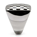 TK040 - High polished (no plating) Stainless Steel Ring with No Stone - Alamode - Flyclothing LLC