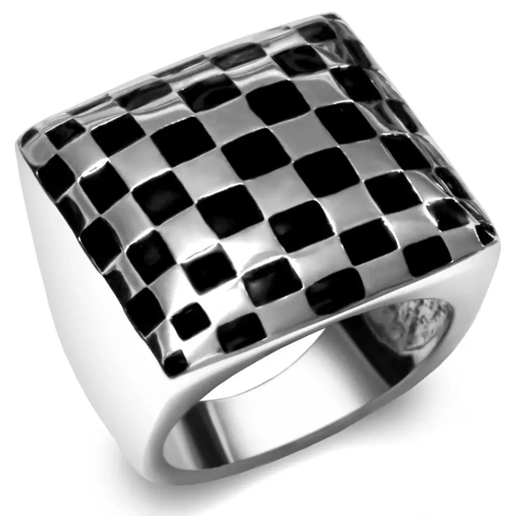 TK040 - High polished (no plating) Stainless Steel Ring with No Stone - Alamode - Flyclothing LLC