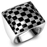 TK040 - High polished (no plating) Stainless Steel Ring with No Stone - Alamode - Flyclothing LLC